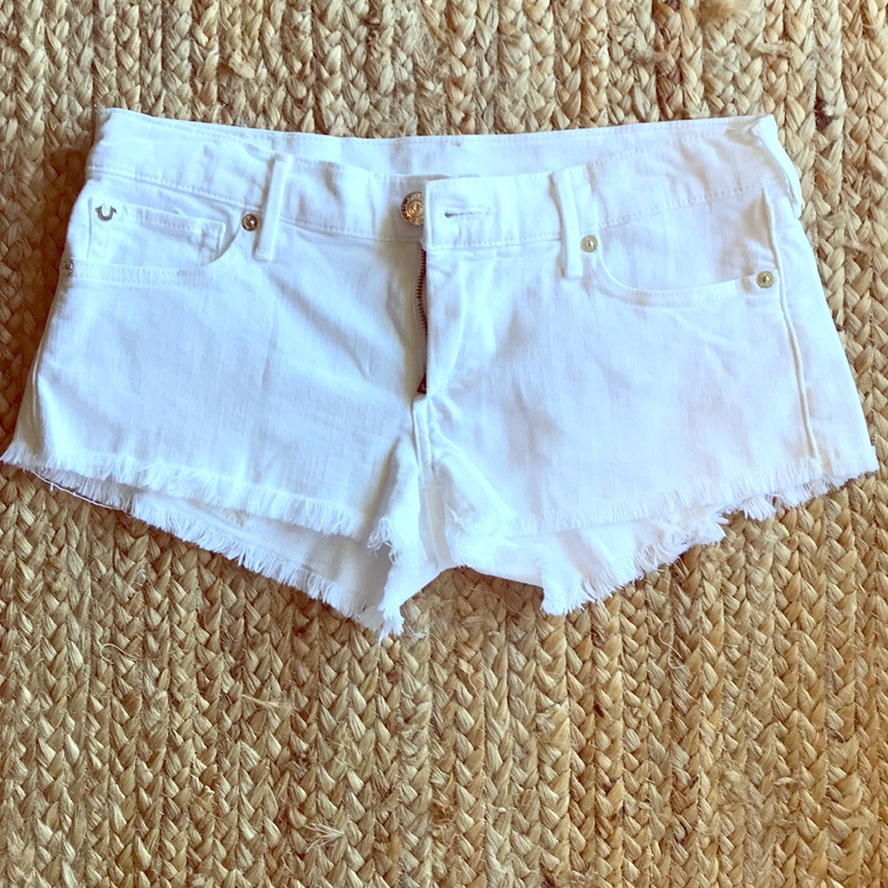 True Religion Joey Cut Off Jean Shorts